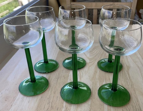 Set vintage green stem - 6,