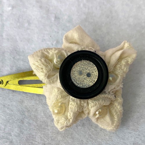 White black handmade fabric - &,