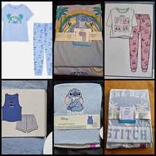 BNWT PRIMARK DISNEY LILO & STITCH PYJAMAS PJ'S TSHIRT - VEST - SHORTS - LONG