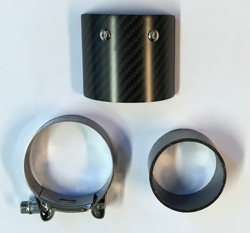 Carbon fibre exhaust collector - carbon,