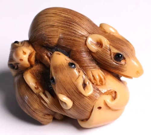 Japanese netsuke resin three - japanese,