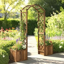 Wooden garden arch with - with, 2