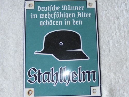 German stahlhelm enamel - enamel, wall