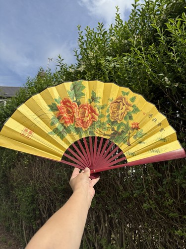 Oriental peony silk folding - oriental,