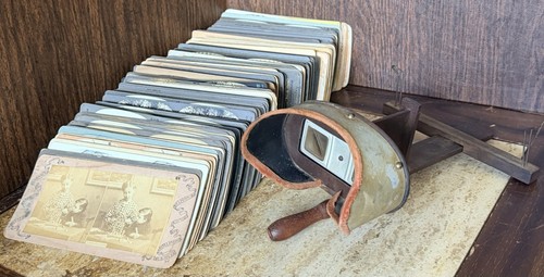 Antique wood stereoscope - wood,