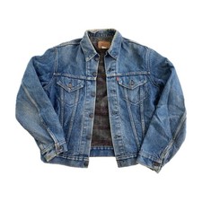 70’s Levi’s Blanket Lined Type 3 Vintage Denim Trucker Jacket 42L Made In USA