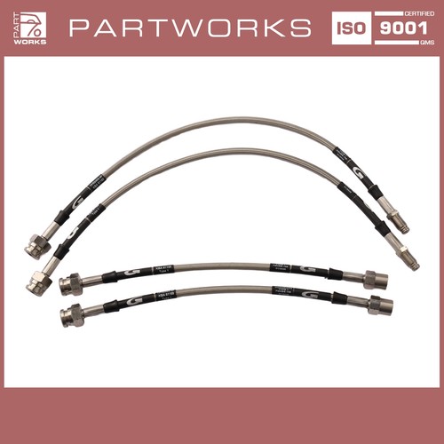 Brake hose set braided steel