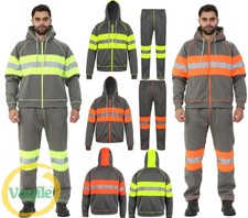 Mens Hi Vis Hoodie Tracksuit Full Set Work Trousers Men Work Hoodies For Men