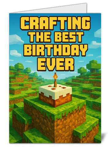 Minecraft birthday card - minecraft, –