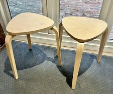 2 x IKEA KYRRE Stool 3 legs Table Triangular Shaped Seat Kitchen Room