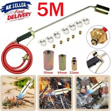 New Long Arm Burner Propane Torch Butane Gas Blow Roofers Brazing Set & 5M Hose