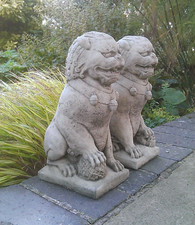 Stone garden pair - stone,