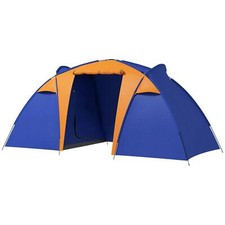 4-6 Man Large Tunnel Tent 2000mm Waterproof Portable with Bag with 2 Bedroom New