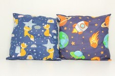 2pack baby pillows filled patterned cushions 4 pram cot bed galaxy foxes 1 year+