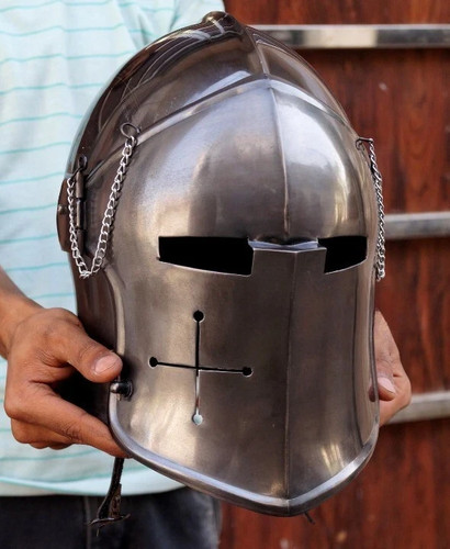 Medieval barbute helmet - medieval,