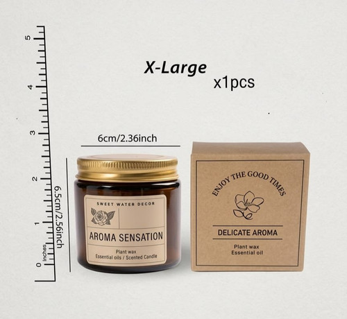 Handmade soy wax candle jar - wax,
