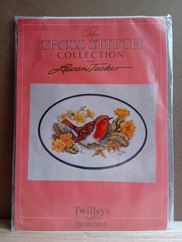 Vintage cros stitch kit robin - vintage,