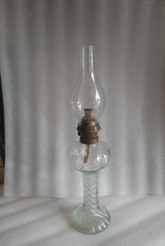 Old glass oil lamp - old,