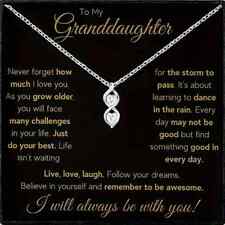 To My Granddaughter Necklace Heartfelt Message From Grandparents to Granddaughte