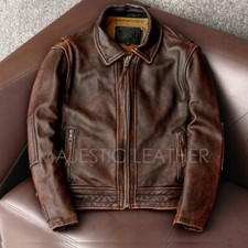 Men's Brown Biker Vintage