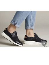 CLARKS UN RIO STRAP LADIES BLACK LEATHER TRAINERS UK SIZE 3 D