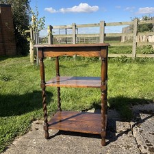 antique  Oak barley twist side