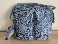 Kipling Arleen Shoulder Cross Body Bag In Dusty Blue Floral  Brand New