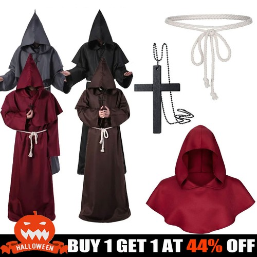 Adult kids hooded robe cloak - hooded,