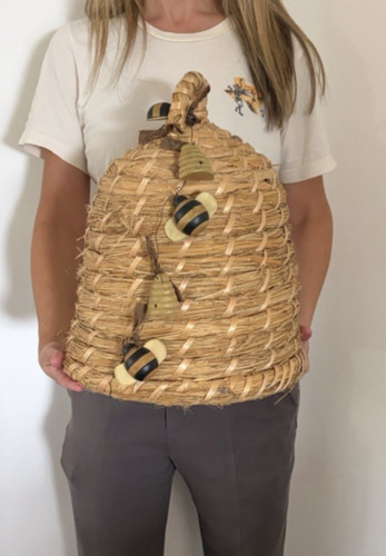 Huge bee skep beehive coiled - huge,