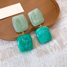 1 Pair Resin Square Earrings
