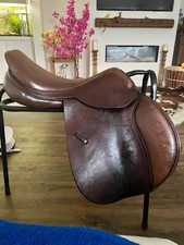 17.5 GFS Wide Brown Jump Saddle