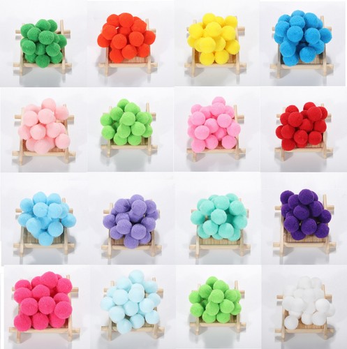 25mm pompoms craft balls - 25mm,
