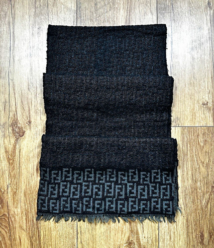Fendi black grey logo - fendi,