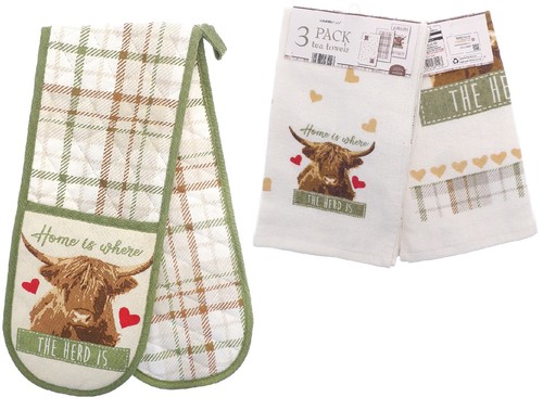 Highland cow double oven - highland,