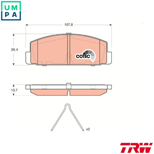 Brake pad set disc - brake,