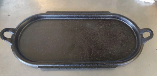 Vintage oval cast iron - oval,