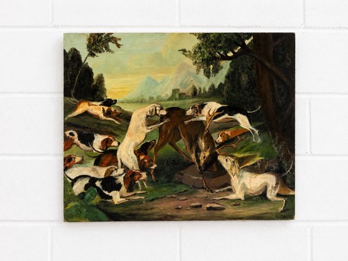 Vintage french oil - french, painting
