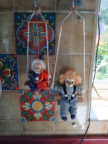 Greek hanging clowns soft - hanging, clowns,