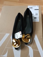 Black Suede Zara Flats Size 4