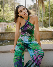 ZARA Multi Green Satin