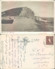 East Cliff West Bay Dearden and Wade 1953 postmark Landscapes Seascape Tourism
