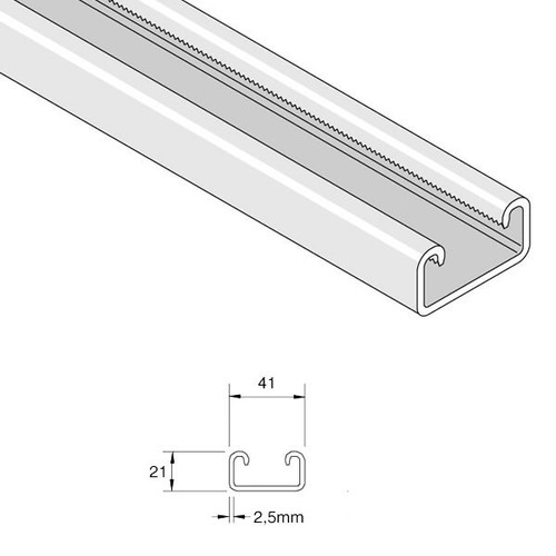 Unistrut 21mm heavy duty - 21mm,