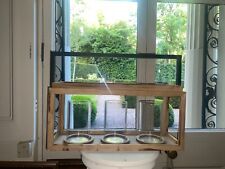 Scandi Style Triple Hurricane Lantern Contemporary Candle Holder Glass Designer