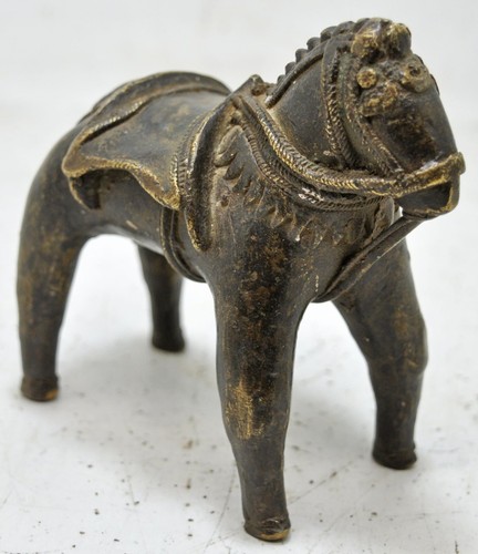 Antique brass horse - antique, figurine