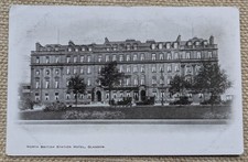 Glasgow North British Station Hotel, Taxi Car Rank, Early Postcard 
