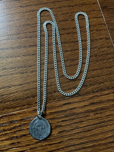Sterling silver holy face - silver,