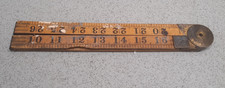 Vintage Rabone Boxwood & Brass Folding Rule with angle finder