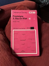 Presteigne and Hay on Wye Ordnance Survey Map  sheet 148  1970s