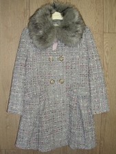 Monsoon Girls Grey Faux Wool