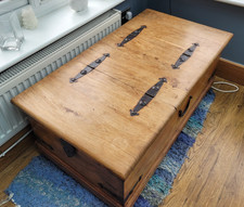 SHEESHAM WOOD STORAGE TRUNK CHEST BLANKET BOX